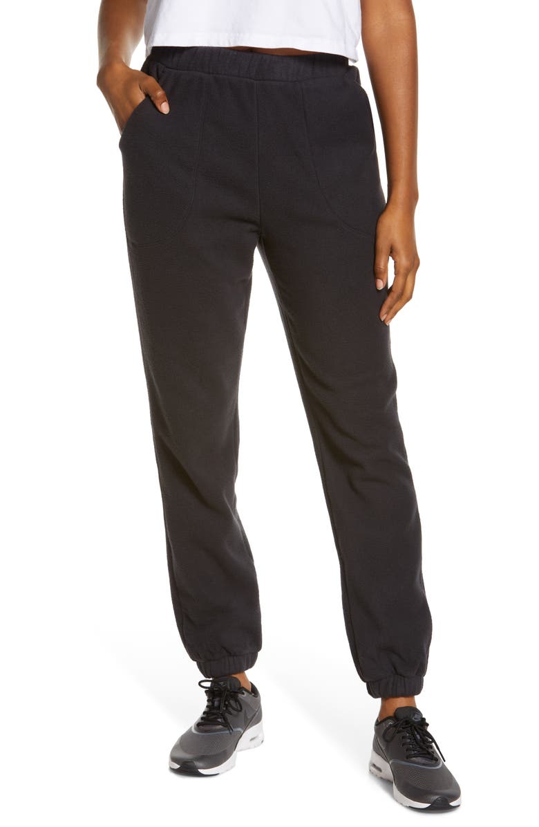 Zella Cozy Up Polar Fleece Sweatpants, Main, color,