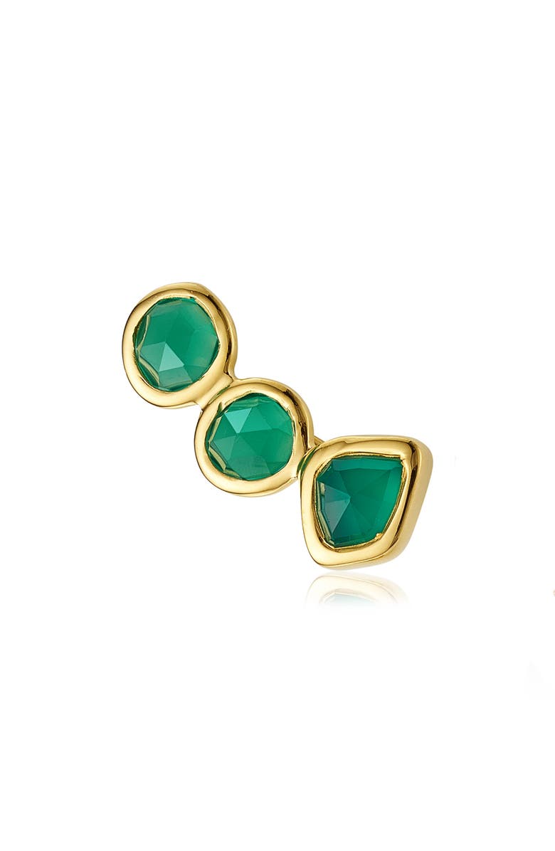 Monica Vinader Siren Single Onyx Ear Climber, Main, color, 