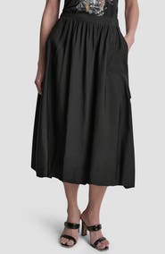 DKNY Bubble Cargo Pull On Midi Skirt