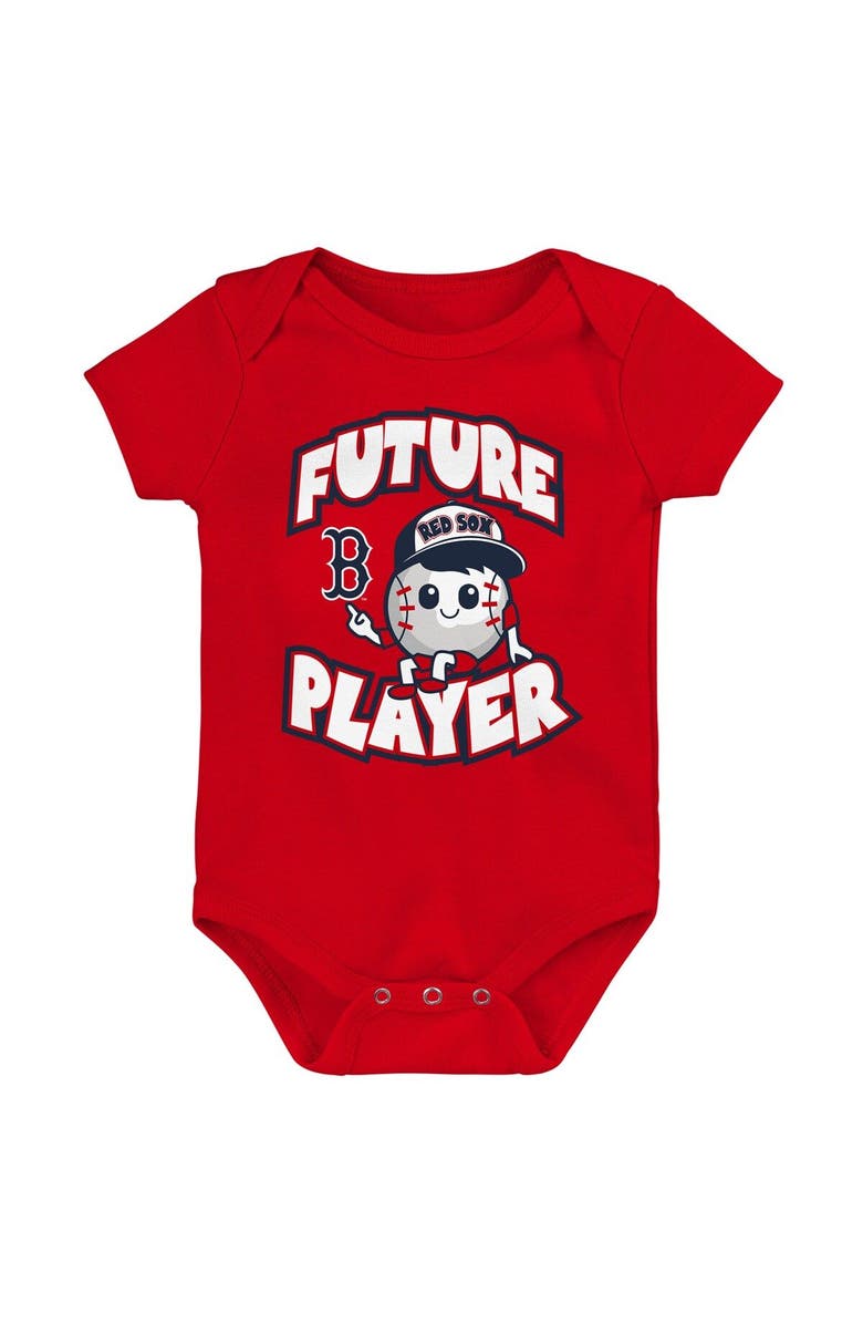 Outerstuff Newborn & Infant Red/Navy/White Boston Red Sox Minor League Player Three-Pack Bodysuit Set, Alternate, color, Red