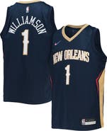 Nike Youth Nike Zion Williamson Navy New Orleans Pelicans 2021/22 Diamond Swingman Jersey - Icon Edition