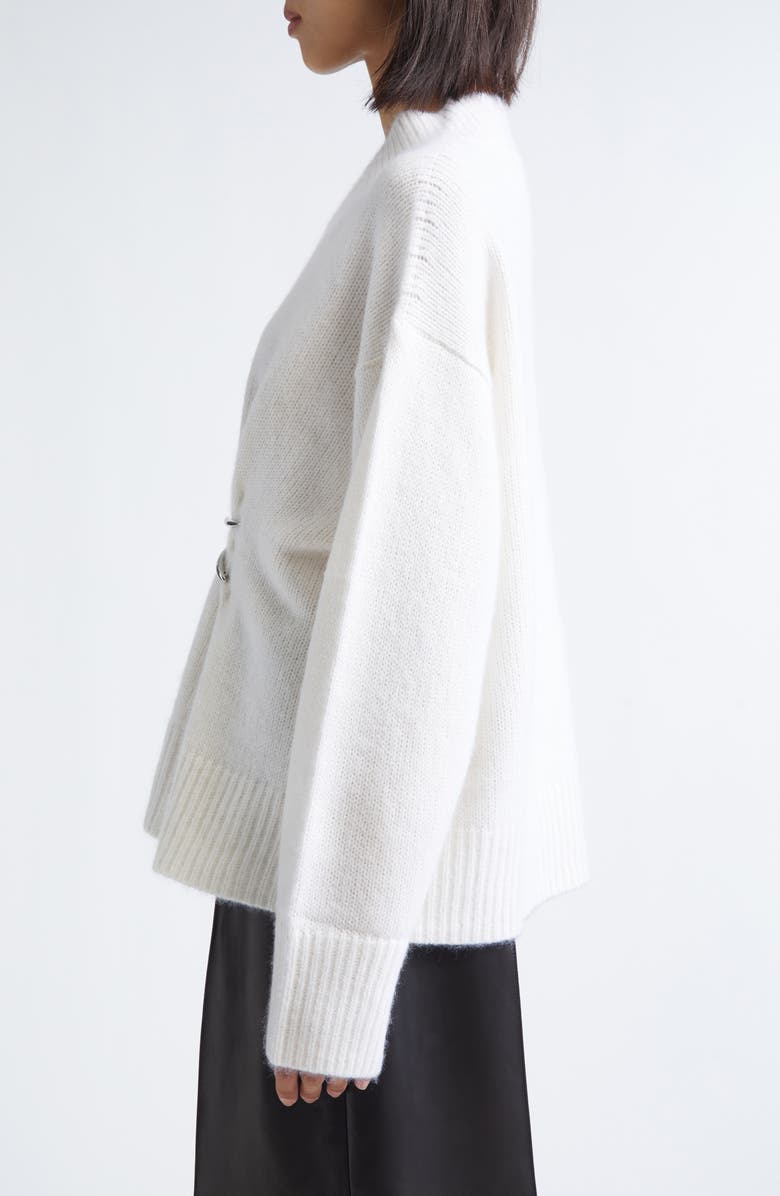 GRACE LING Claws Cashmere & Cotton Sweater, Alternate, color, Ivory