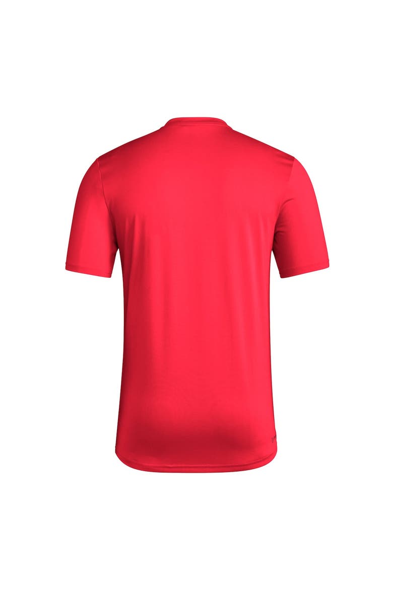 Men's adidas  Red NC State Wolfpack Locker Practice Football Pre-Game T-Shirt, Alternate, color, Red