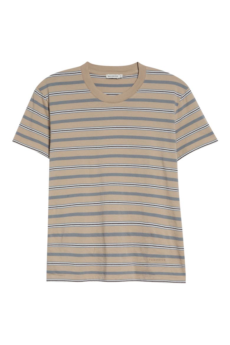 Kenzie Cotton T-Shirt, Alternate, color, ALMOND STRIPE