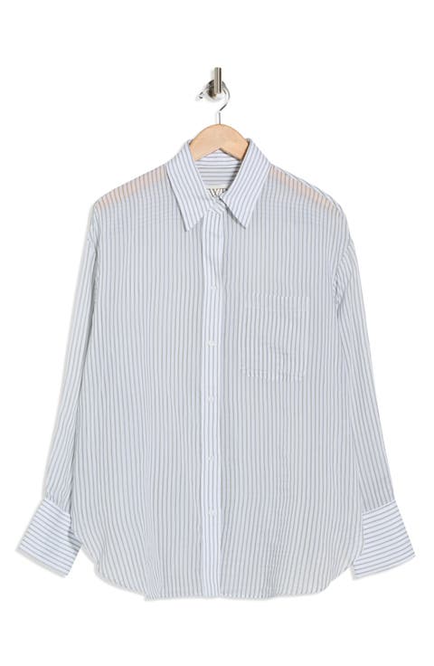 Big Joe Stripe Cotton & Silk Button-Up Shirt
