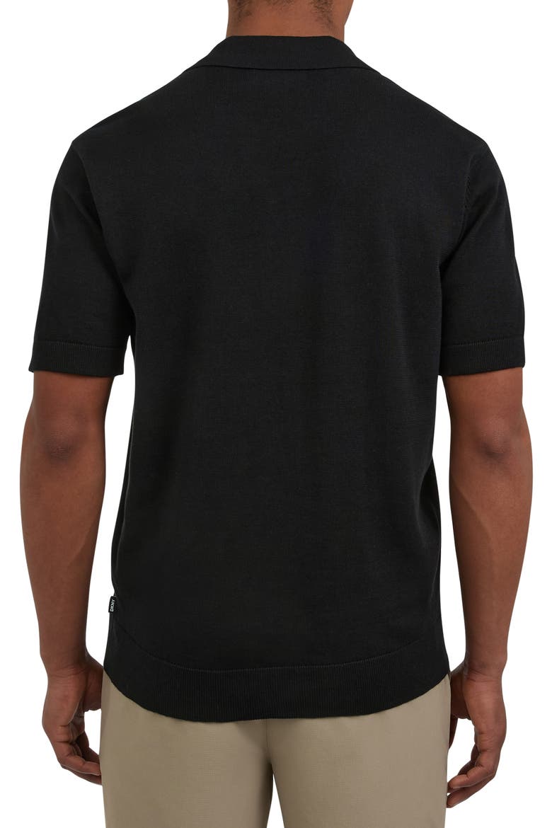 Social Cotton Polo Sweater, Alternate, color, BLACK
