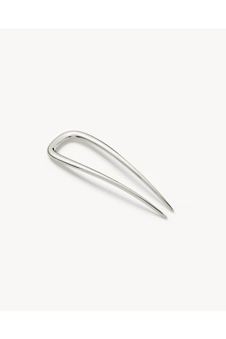 Petite French Hair Pin in Silver, Alternate, color, Silver