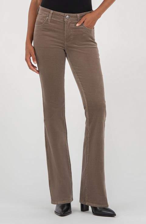 Natalie Mid Rise Bootcut Corduroy Pants