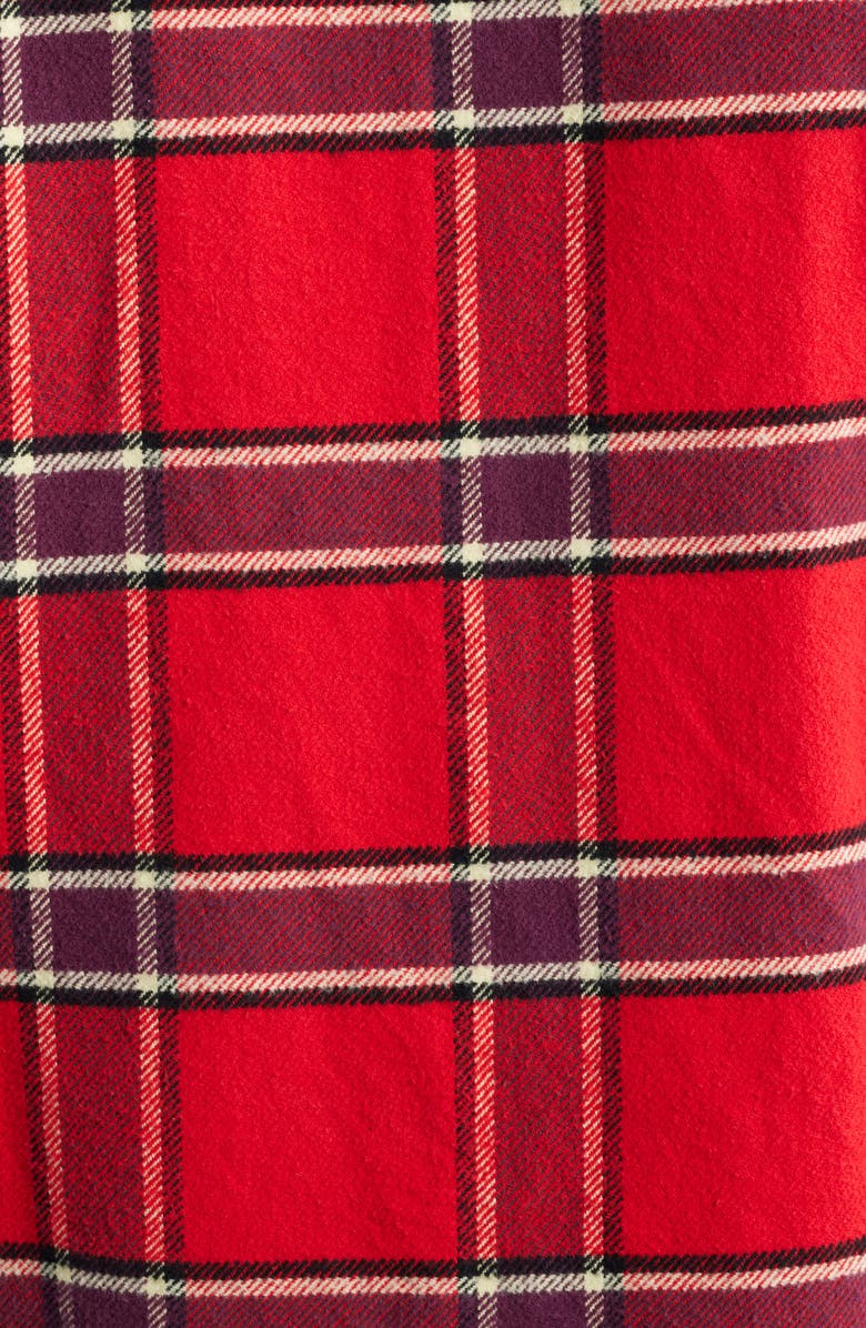 Brixton Bowery Standard Fit Plaid Heavyweight Cotton Flannel Button-Up Shirt, Alternate, color, Adrenaline Rush