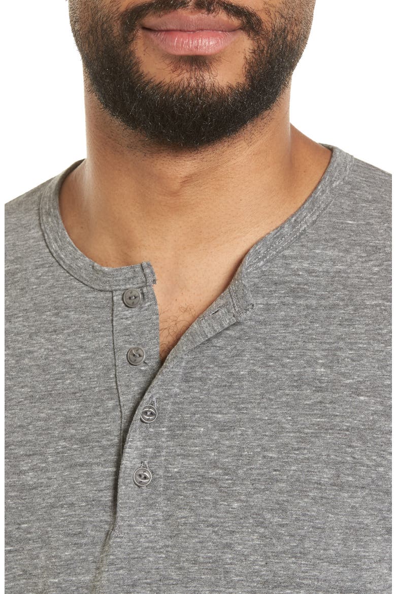 Scallop Henley, Alternate, color, HEATHER GREY