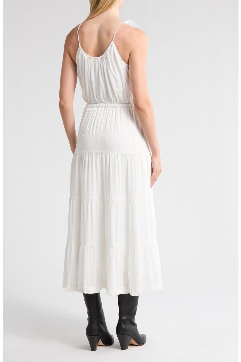 Wellsley Tie Strap Tiered Sundress, Alternate, color, WHITE