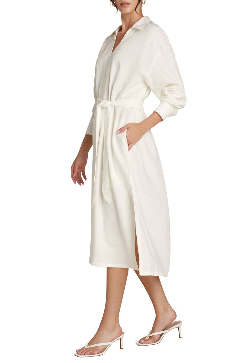 Willow Nadine Popover Long Sleeve Midi Shirtdress, Alternate, color, IVORY
