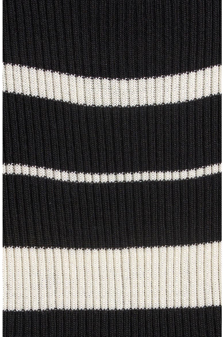 Kids' Stripe Crewneck Sweater, Alternate, color, BLACK