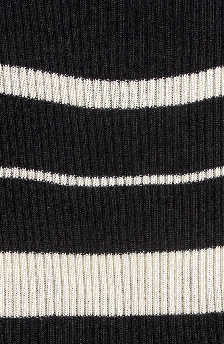 Cotton Emporium Kids' Stripe Crewneck Sweater, Alternate, color, Black