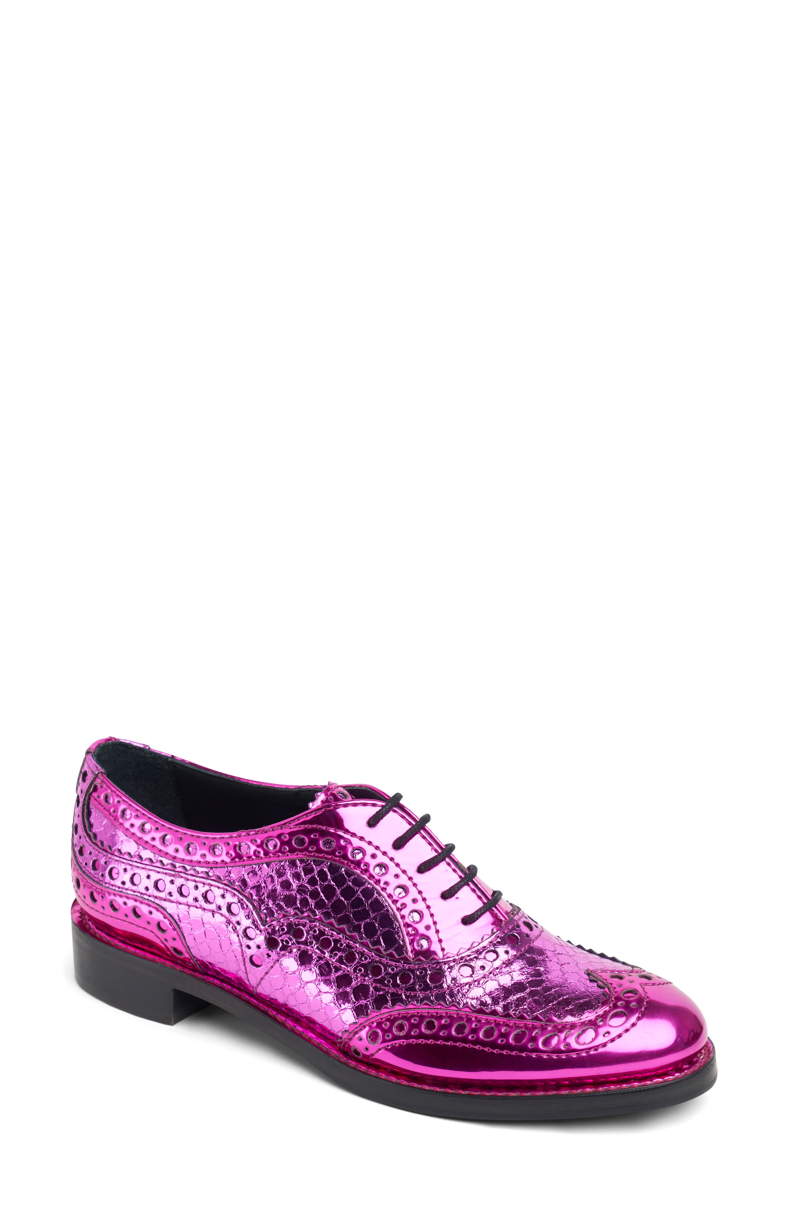 The Office of Angela Scott Mr. Doubt Wingtip Oxford, Main, color, Magenta