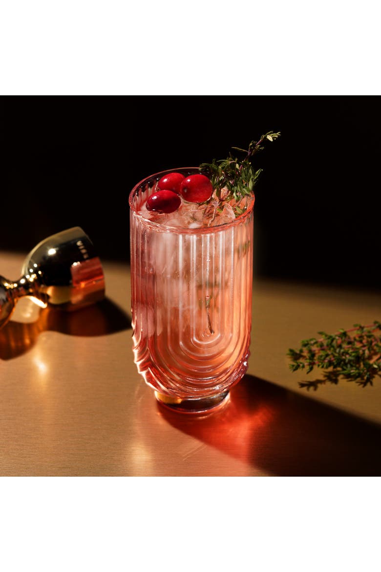 Deco Gatsby Highball Glasses Set of 2, Alternate, color, Clear