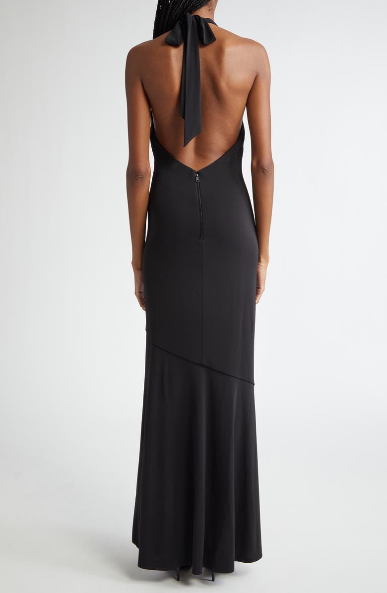 Alice + Olivia Dani Halter Neck Knit Dress, Alternate, color, Black