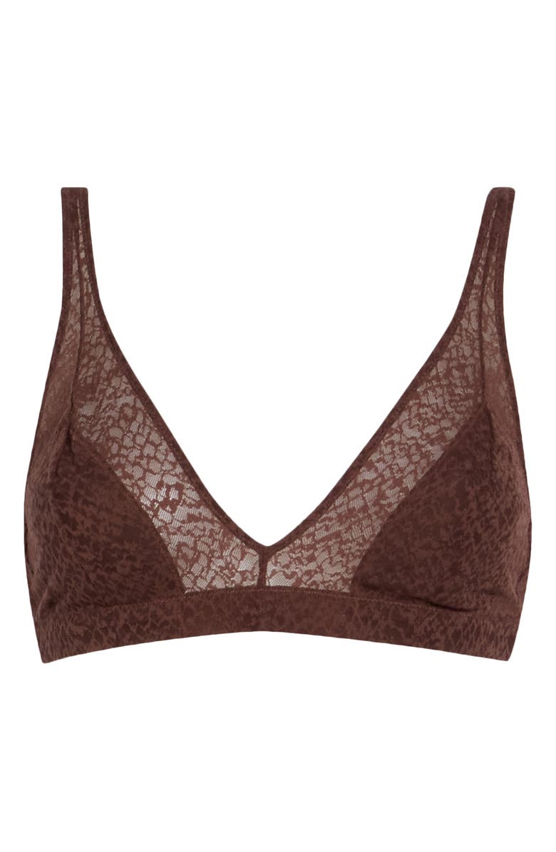 Natori Pretty Smooth Plunge Bralette, Alternate, color, Java