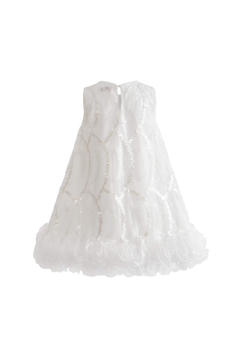 Quora Ruffle Sequin Dress, Alternate, color, White