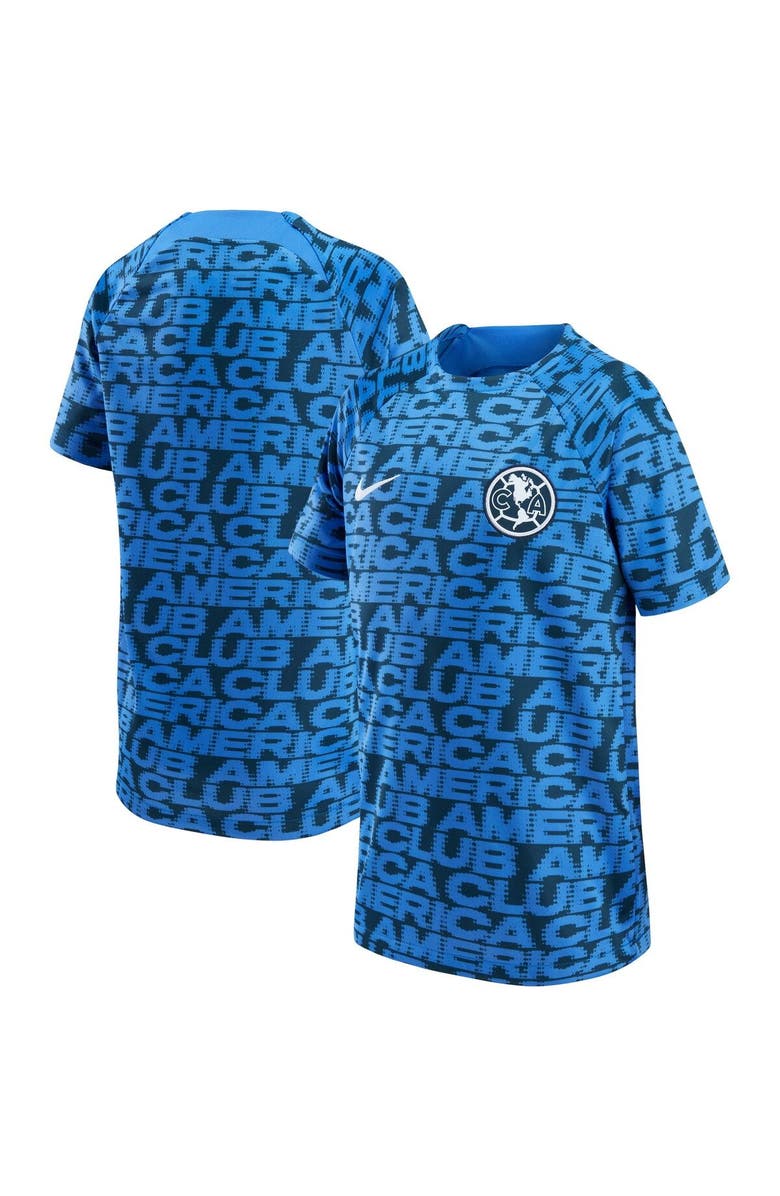 Nike Youth Nike Blue Club America 2022 Pre-Match Raglan Performance Top, Main, color, 