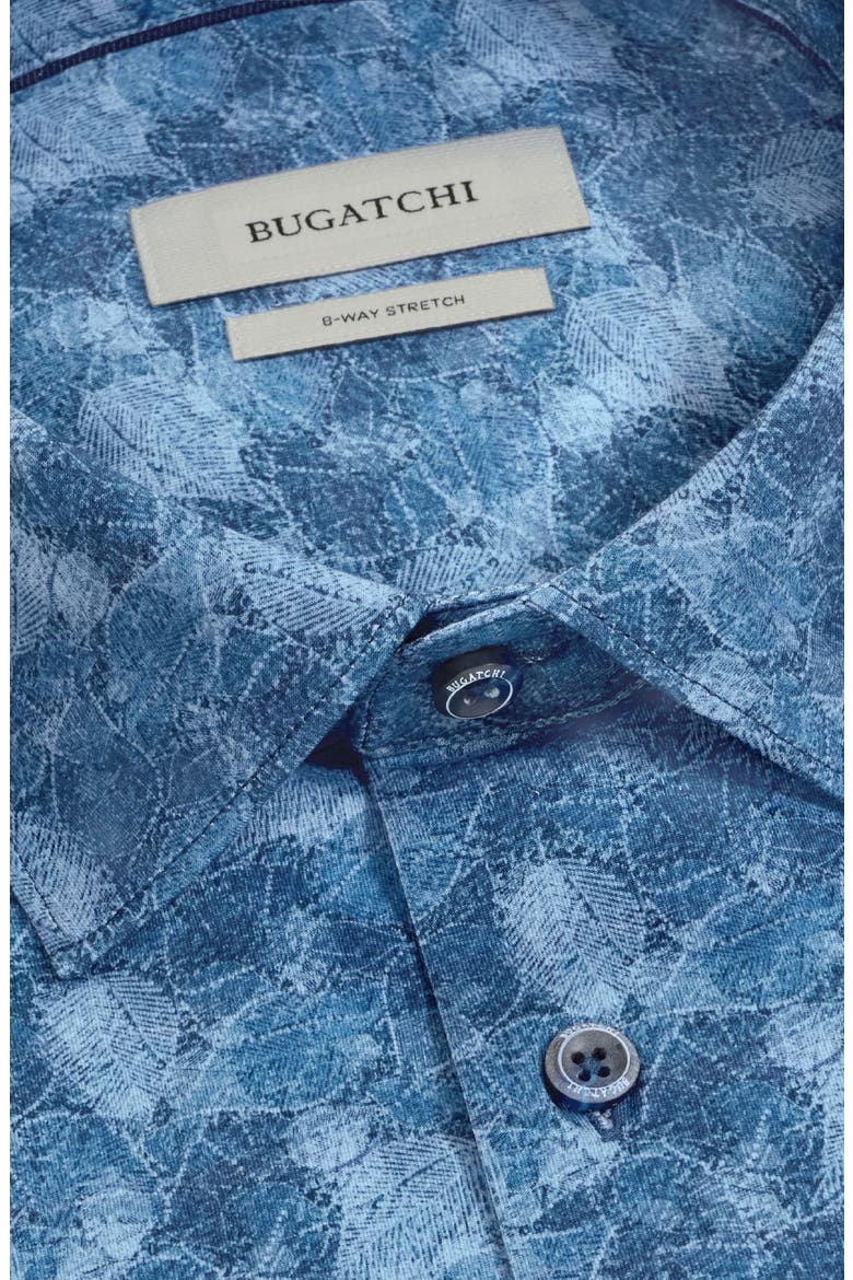 Miles OoohCotton® Print Short Sleeve Button-Up Shirt, Alternate, color, MARINE BLUE