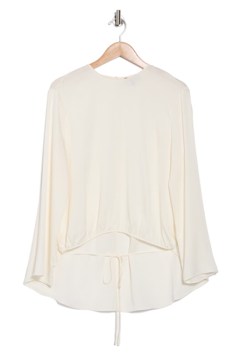 Long Sleeve Silk Cape Top, Alternate, color, IVORY
