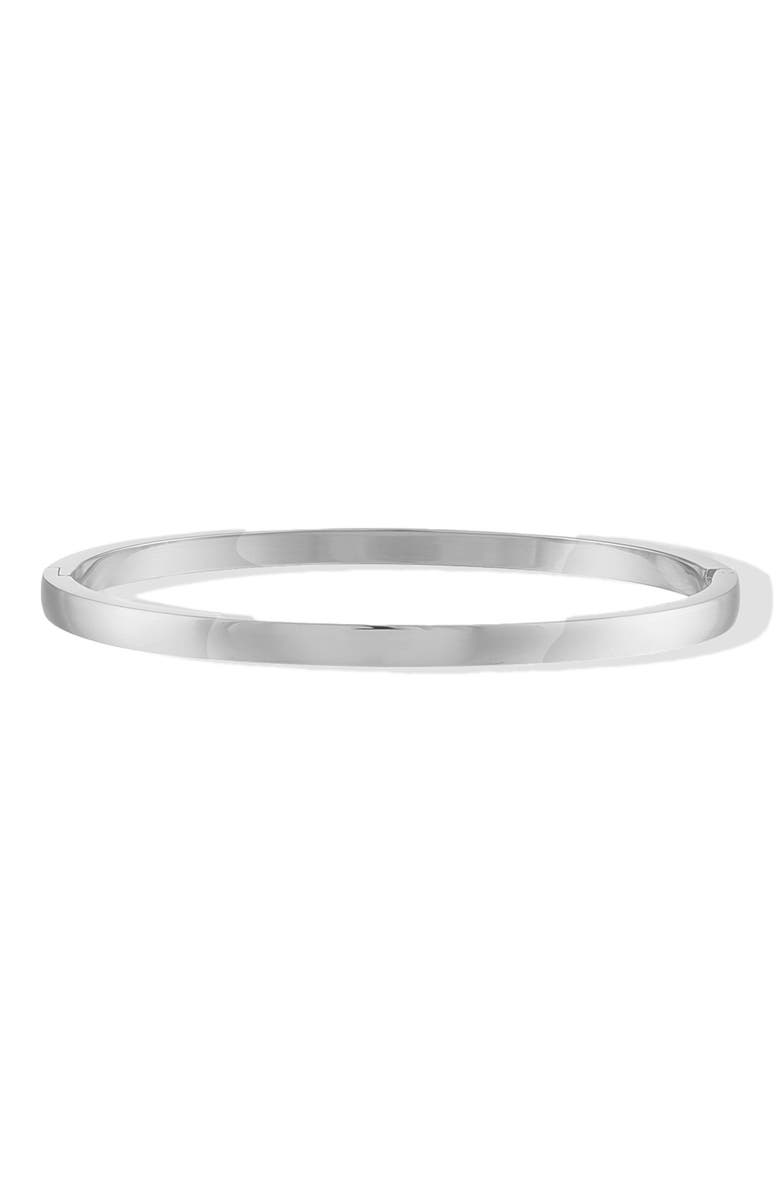 BEN ONI Polished Simple Bangle Bracelet, Main, color, Silver