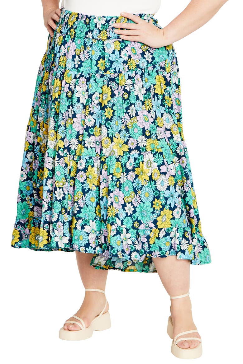 Bianca Smocked Waist Maxi Skirt, Main, color, HIPPIE CHIC