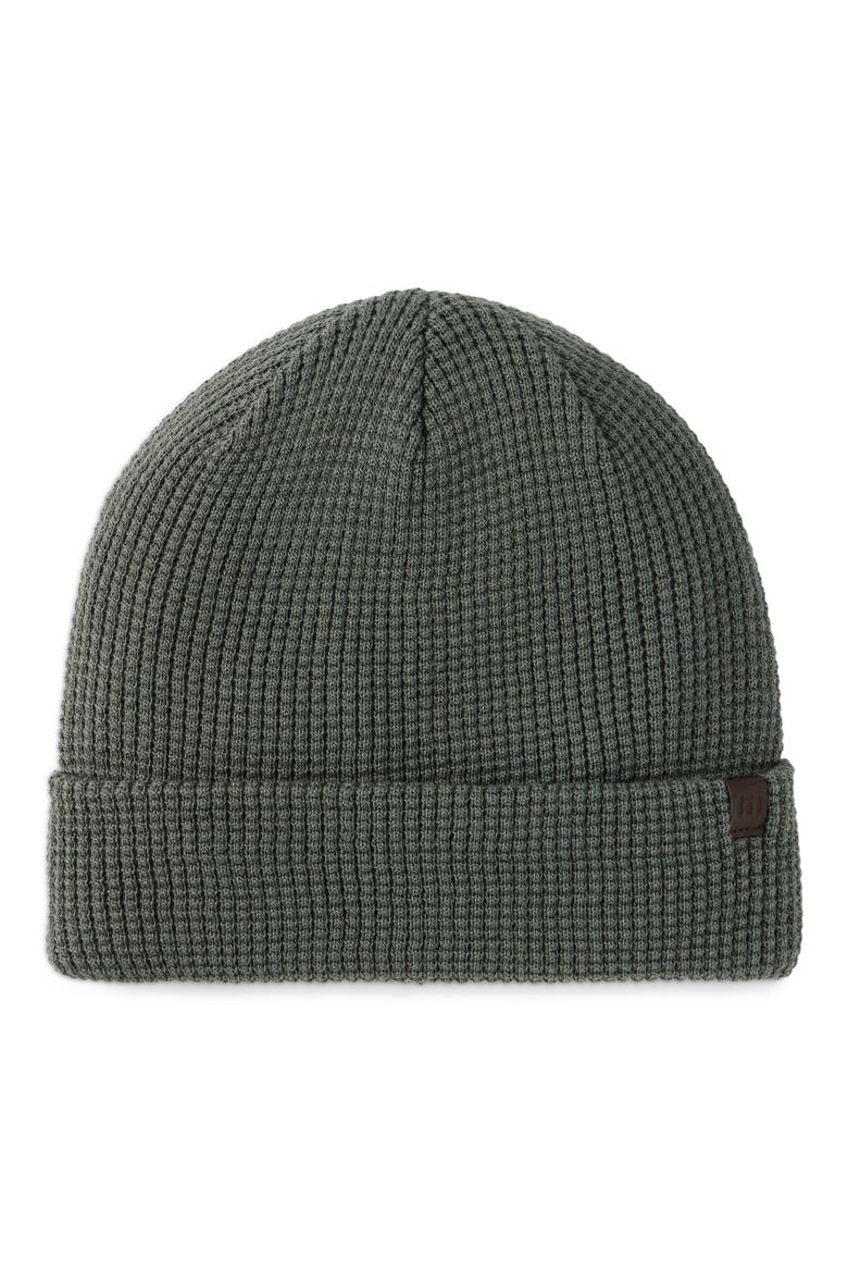 Cloud Waffle Beanie, Main, color, DARK OLIVE