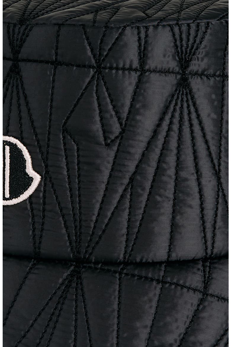 Quilted Bucket Hat, Alternate, color, BLACK