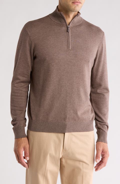 Solid Quarter Zip Pullover