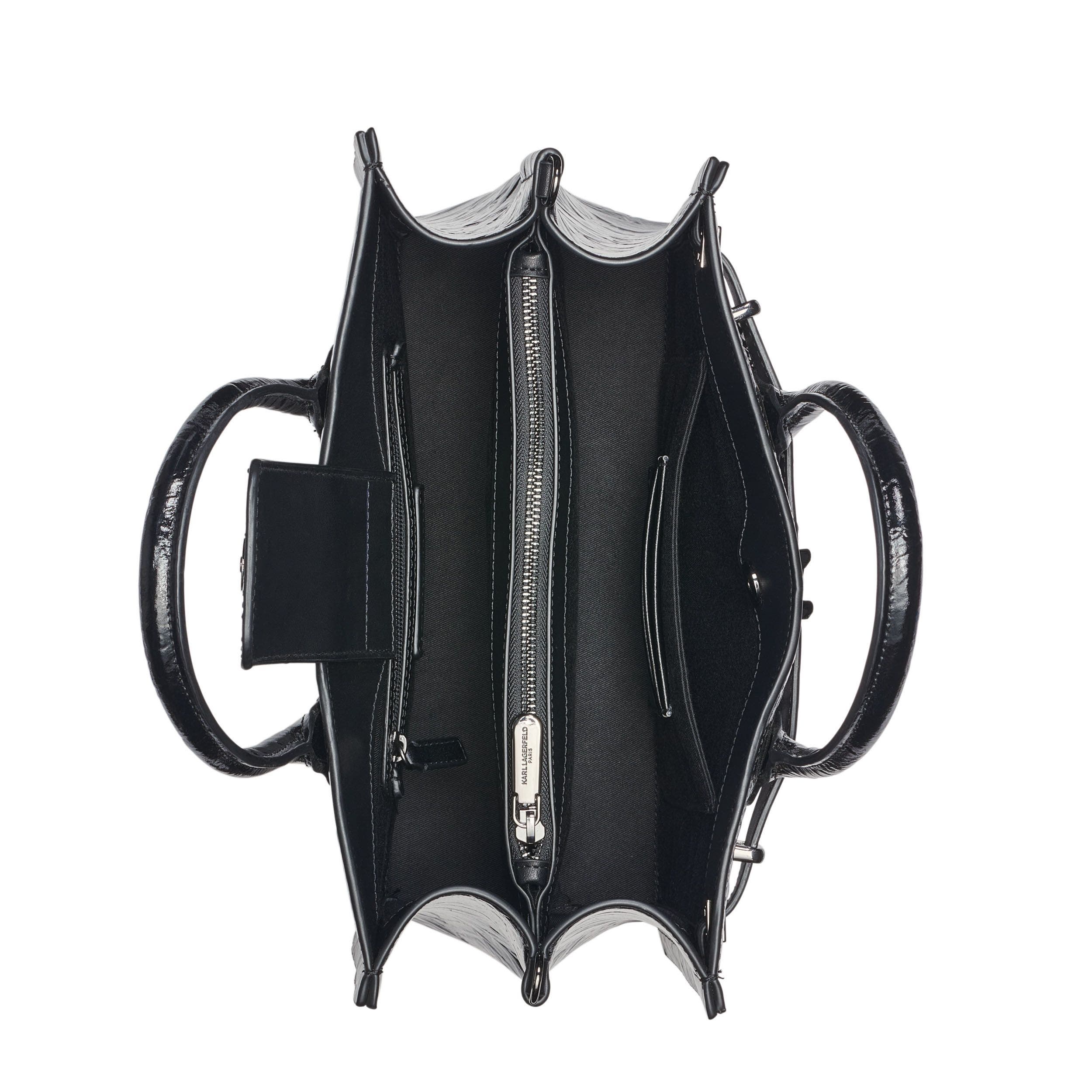 KARL LAGERFELD PARIS Cerise Leather Satchel, Alternate, color, 