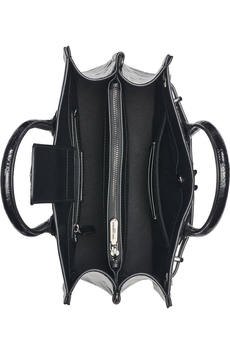 KARL LAGERFELD PARIS Cerise Leather Satchel, Alternate, color,