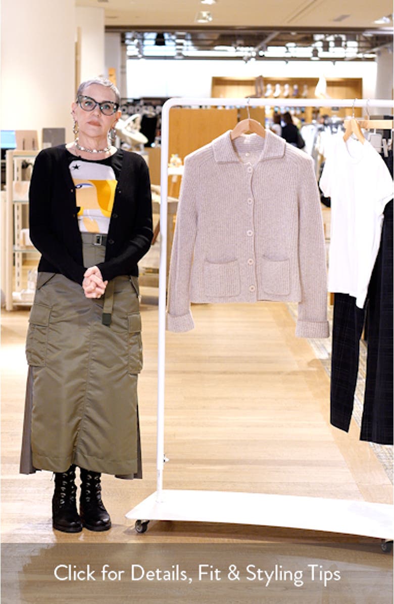 Inverness Collared Cashmere Cardigan, sales video thumbnail