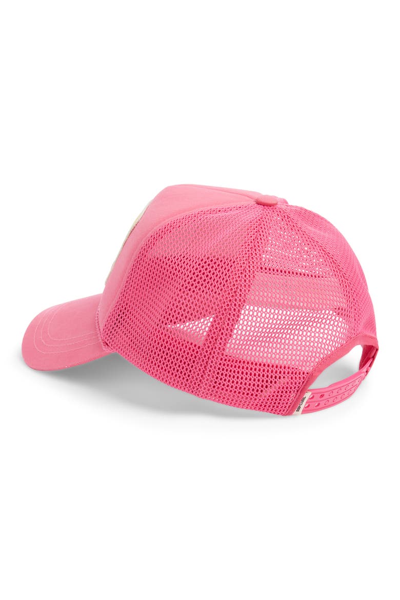 Mixed Revival Trucker Hat, Alternate, color, HOT PINK