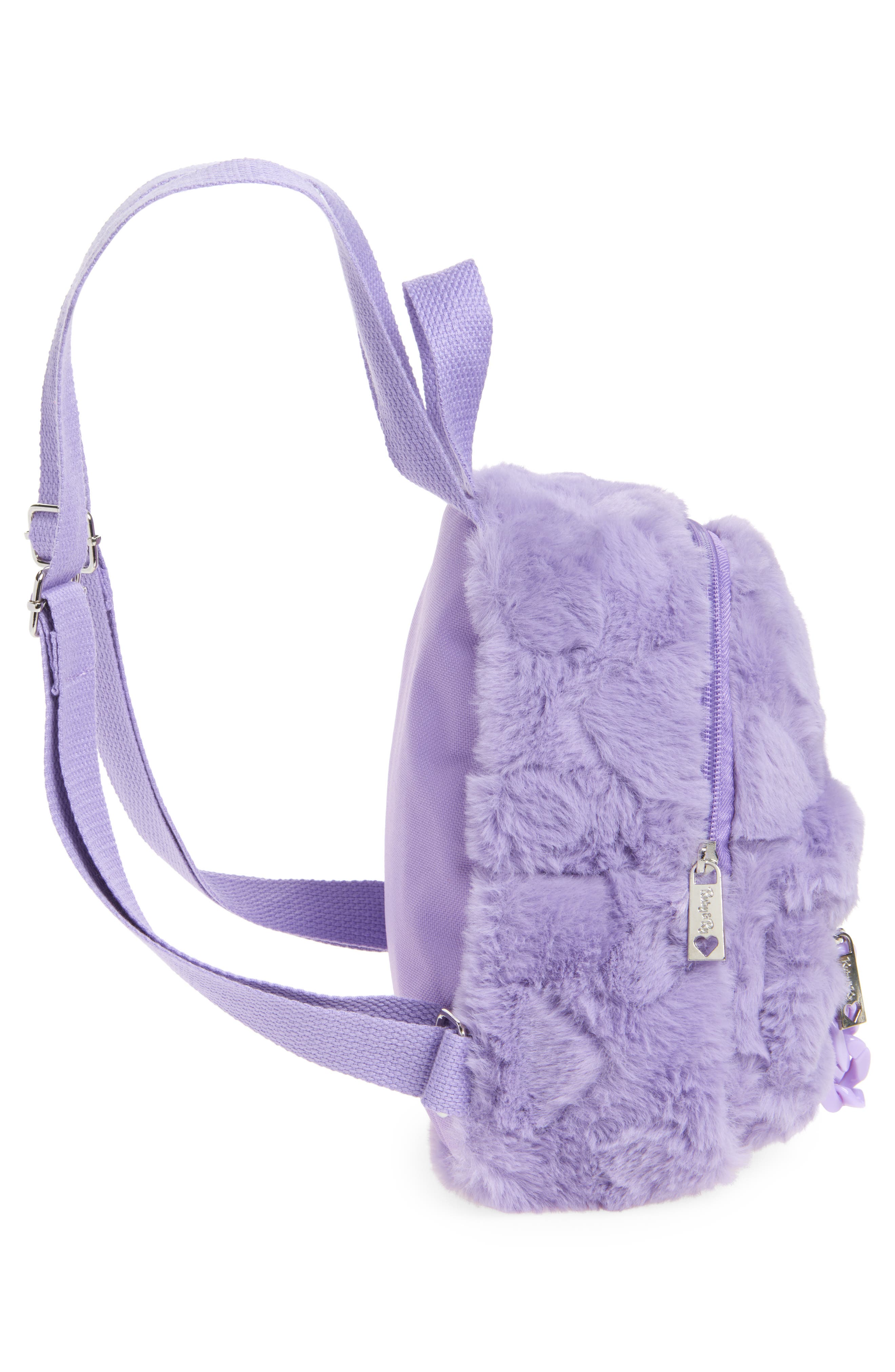 Ruby & Ry Kids' Faux Fur Mini Backpack, Alternate, color, Purple