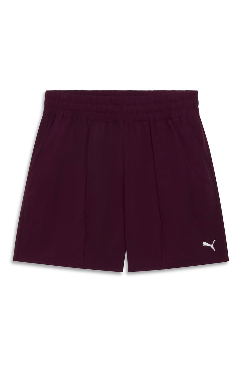 PUMA Essential Pintuck Shorts, Alternate, color, Midnight Plum