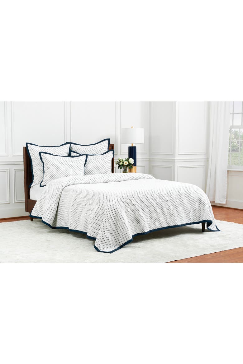 Hanima Navy Queen Bed Quilt, Alternate, color, Blue