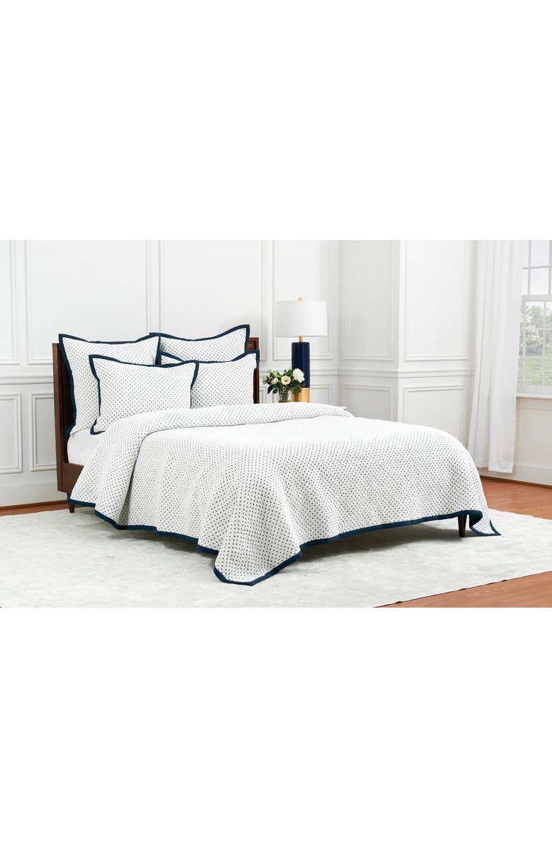 ELISABETH YORK Hanima Navy Cotton Euro Sham 26" x 26", Alternate, color, Blue