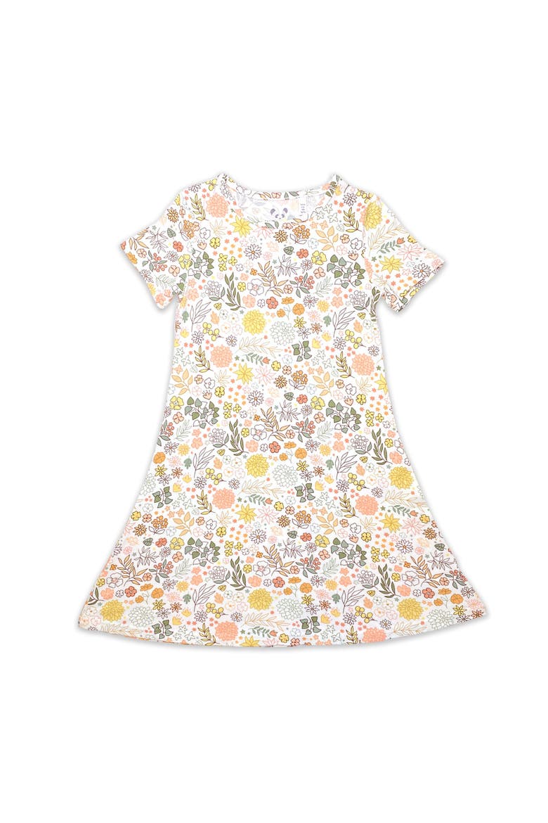 Kids' Fall Floral Short Sleeve Dress, Main, color, Fall Floral