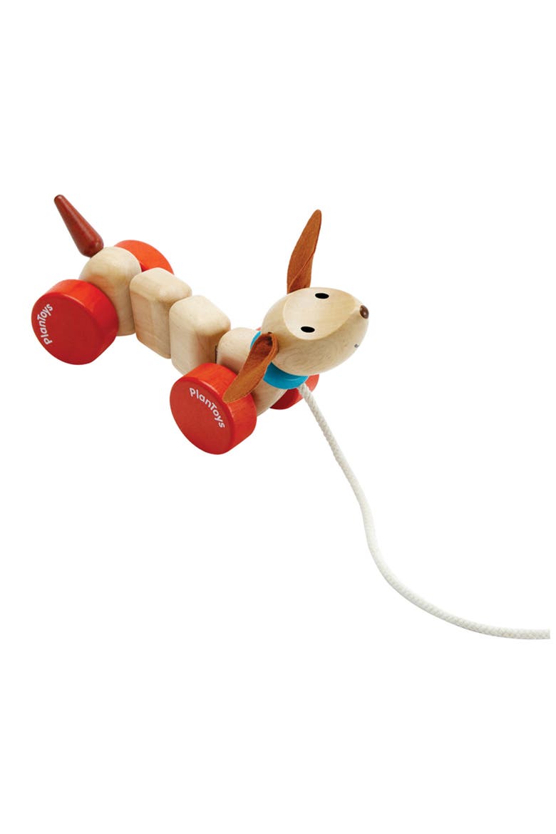 Happy Puppy Pull Along Toy, Main, color, NATURAL