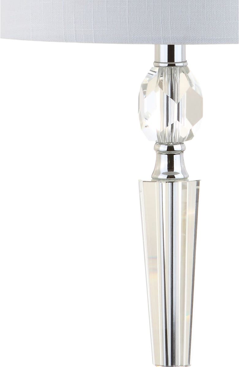 JONATHAN Y Victoria 27" Crystal LED Table Lamp, Clear, Alternate, color, Clear