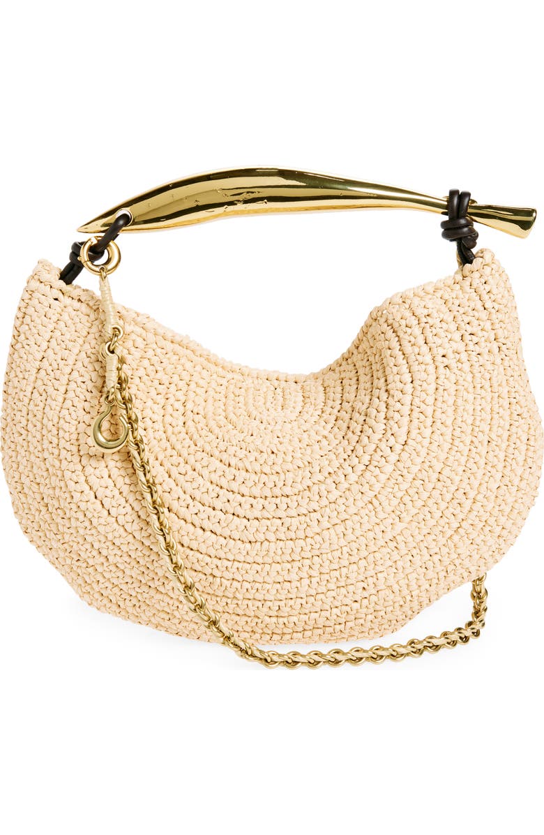 Bottega Veneta Small Sardine Crochet Raffia Top Handle Bag, Alternate, color,