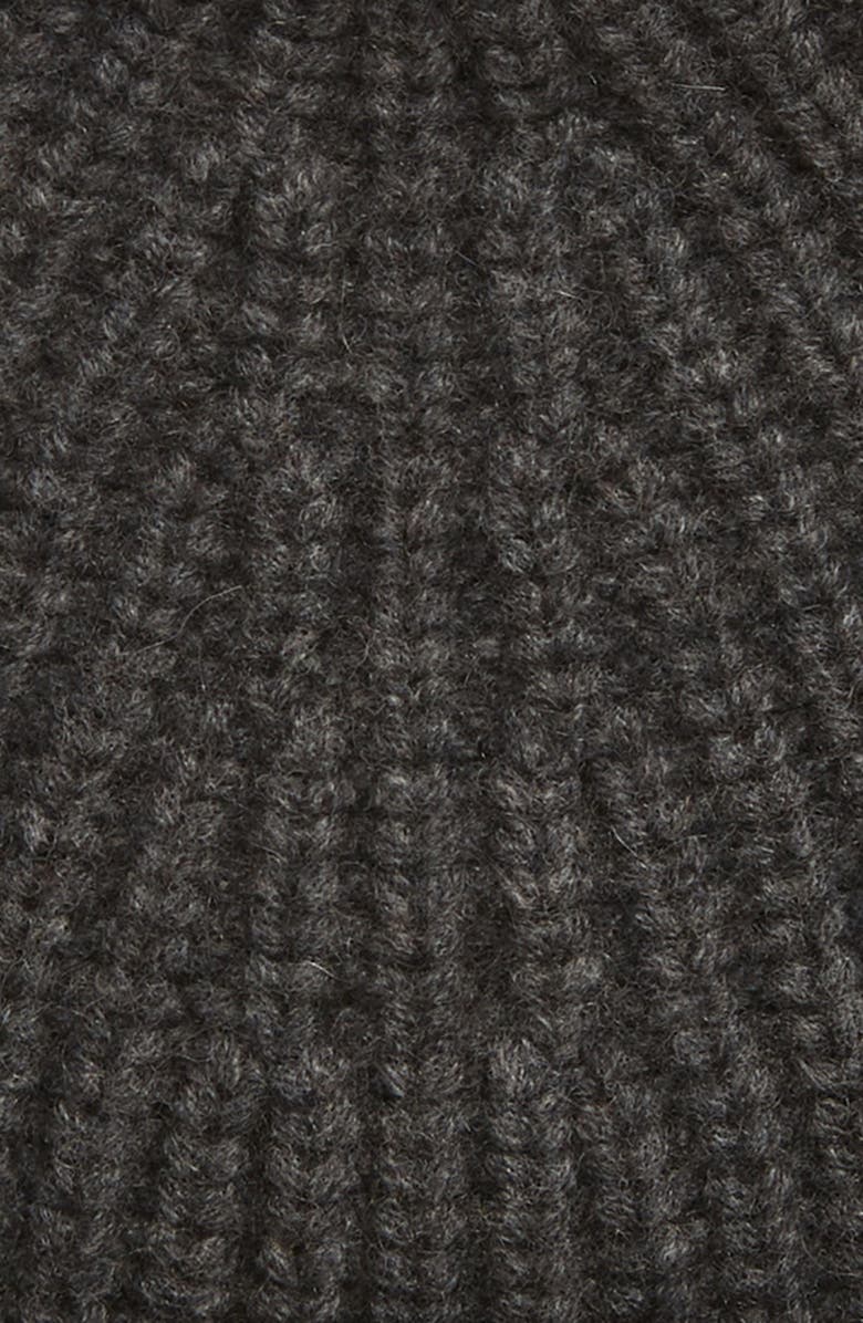 Vince Knit Merino Wool & Cashmere Beanie Hat, Alternate, color, Charcoal