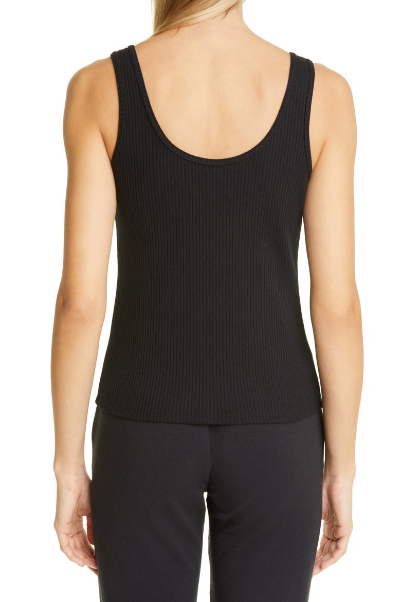 Iman Rib Tank Top, Alternate, color, BLACK