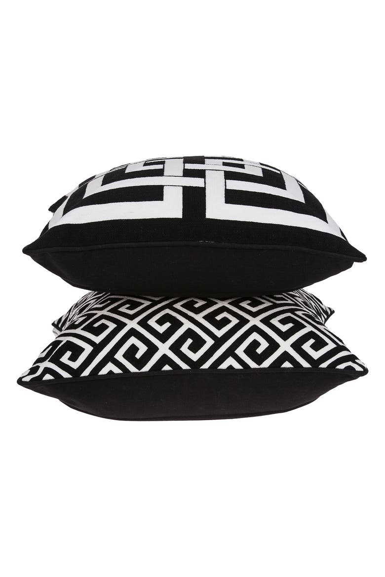 Abali Decorative Accent Pillow, Alternate, color, BLACK