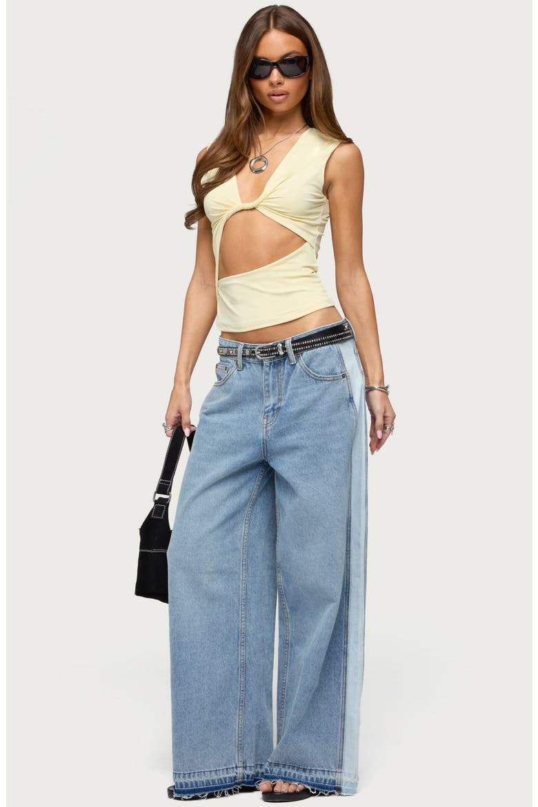 Miranda Twist Cutout Top, Alternate, color, YELLOW