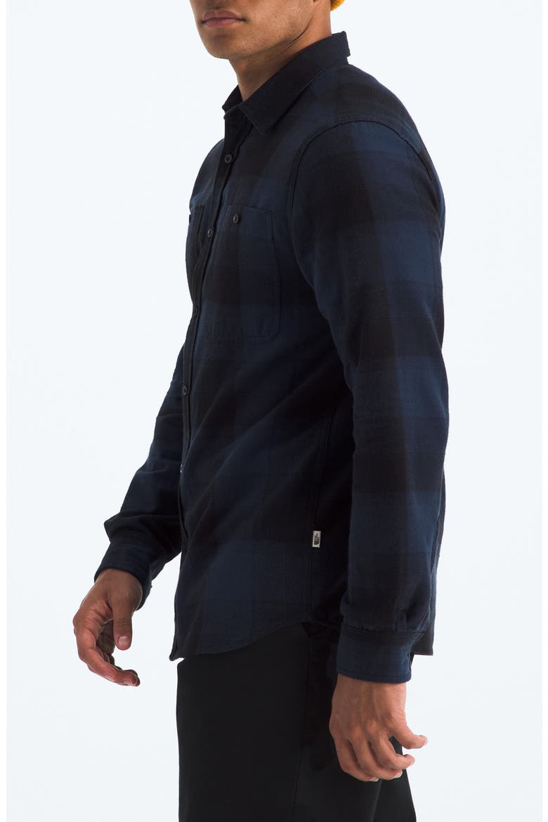 Arroyo Plaid Cotton Flannel Button-Up Shirt, Alternate, color, SUMMIT NAVY SHADOW PLAID