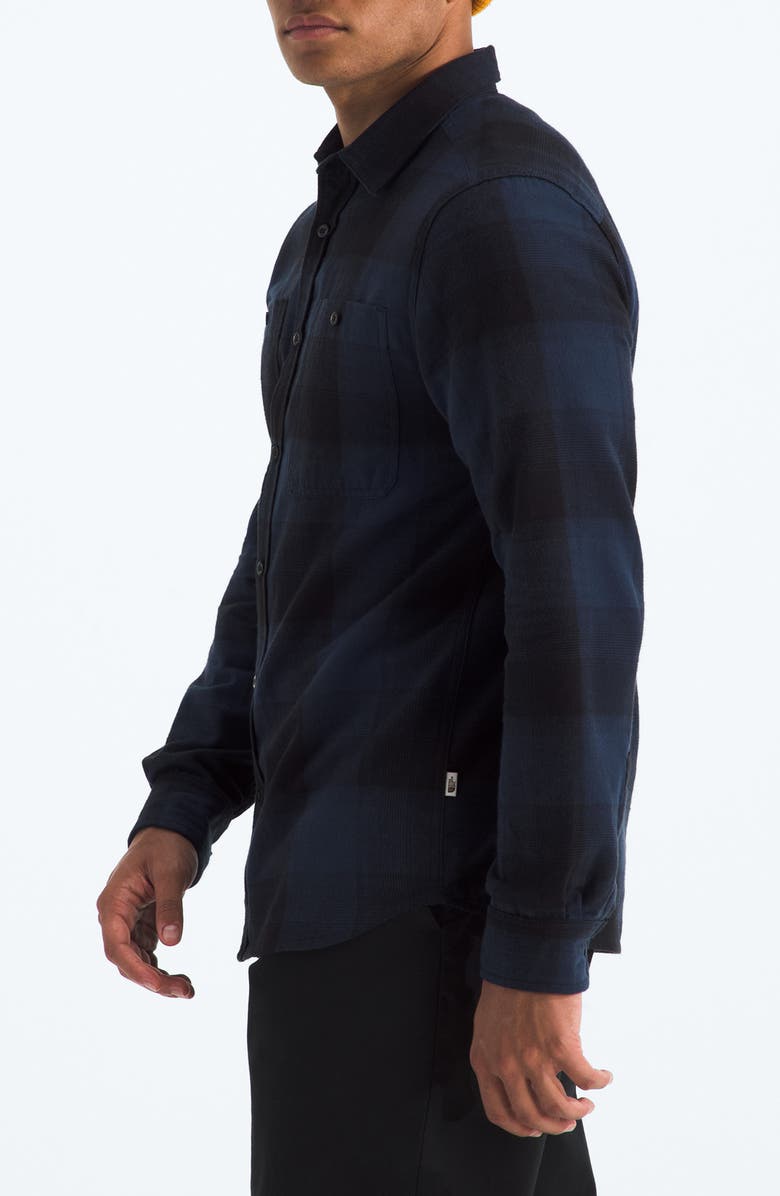 The North Face Arroyo Plaid Cotton Flannel Button-Up Shirt, Alternate, color, Summit Navy Shadow Plaid