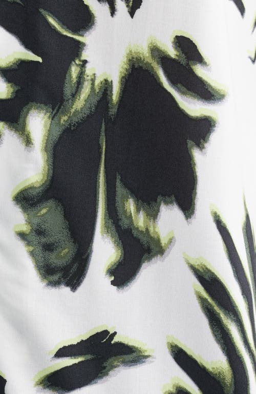 Open Edit Abstract Floral Camp Shirt In Multi